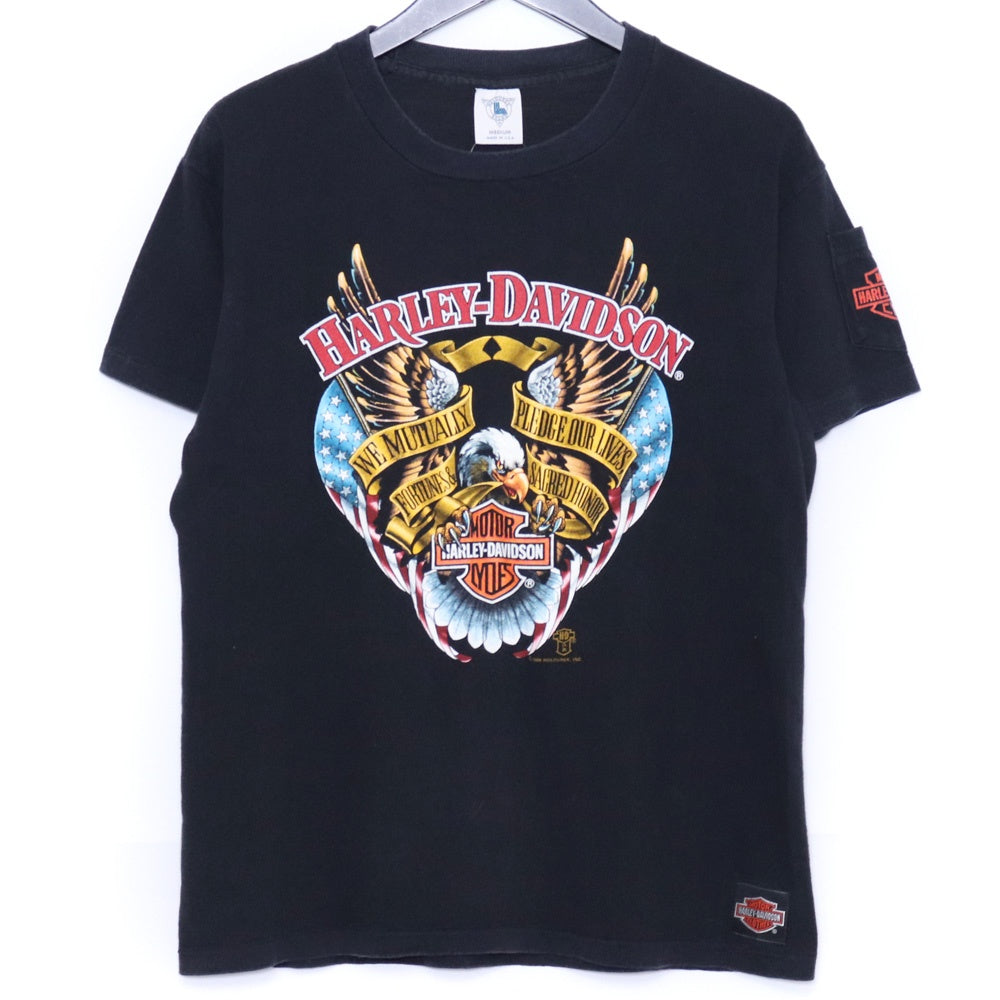 HARLEY-DAVIDSON 1988 Vintage Eagle T-Shirt Black Size M