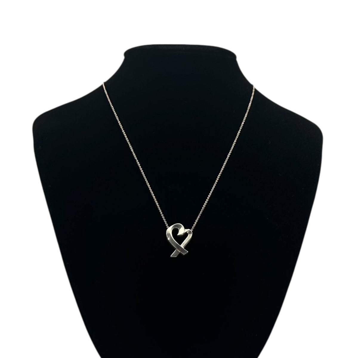 TIFFANY & CO. Paloma Picasso Loving Heart Necklace Silver