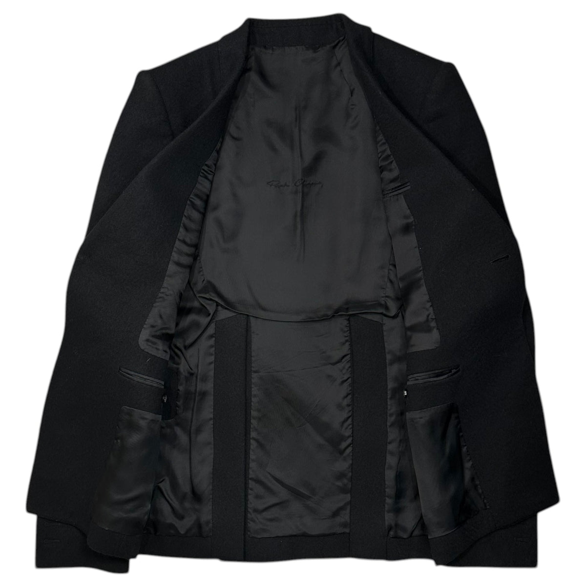 Rick Owens Cotton-Wool Brushed 1B Blazer Jacket Size 38