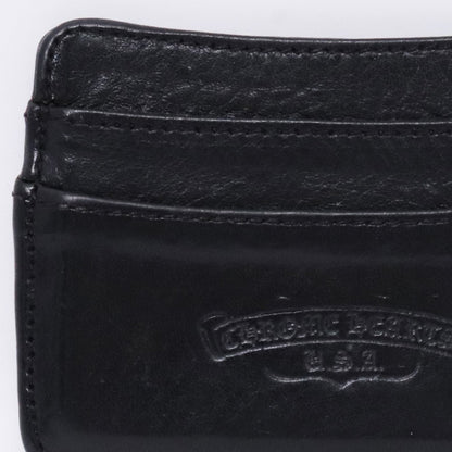 CHROME HEARTS Black Double Side Leather Card Holder Card Case Size F