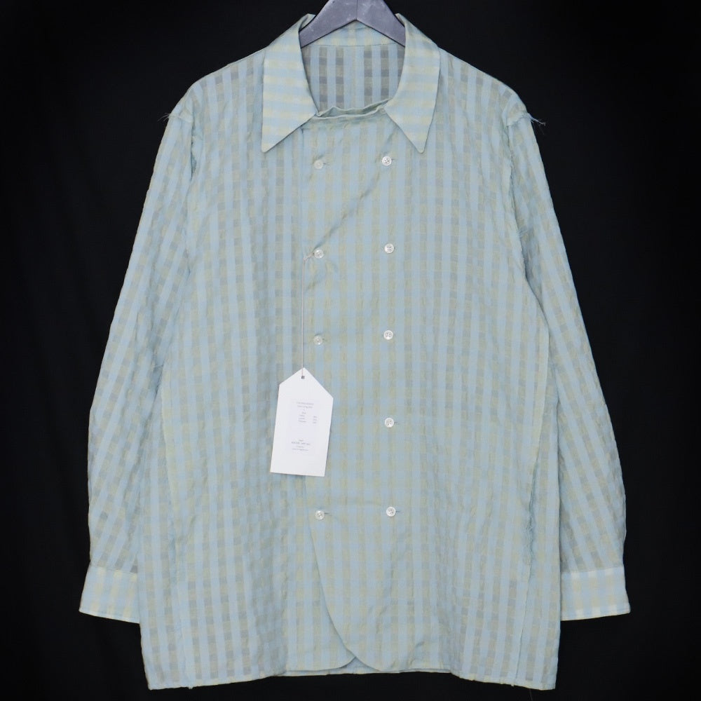 TOZAOU 25SS Cook Lining Check Shirt Blue Size L