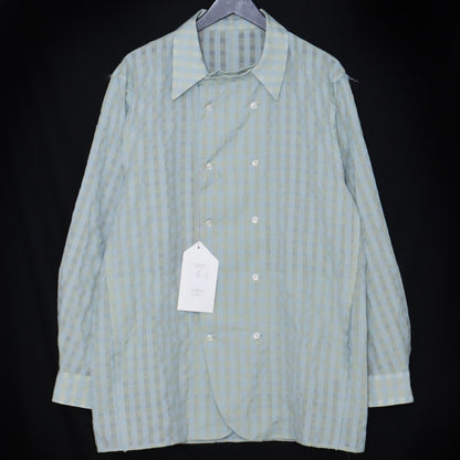 TOZAOU 25SS Cook Lining Check Shirt Blue Size L
