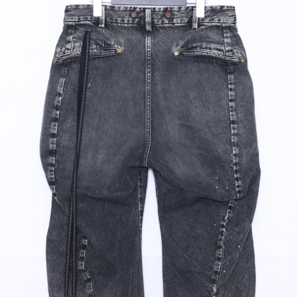ISO x ANACHRONORM 25AW Damaged Curve Denim Gray Size 1