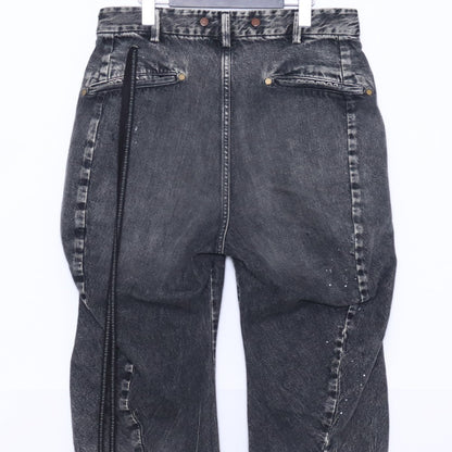 ISO x ANACHRONORM 25AW Damaged Curve Denim Gray Size 1
