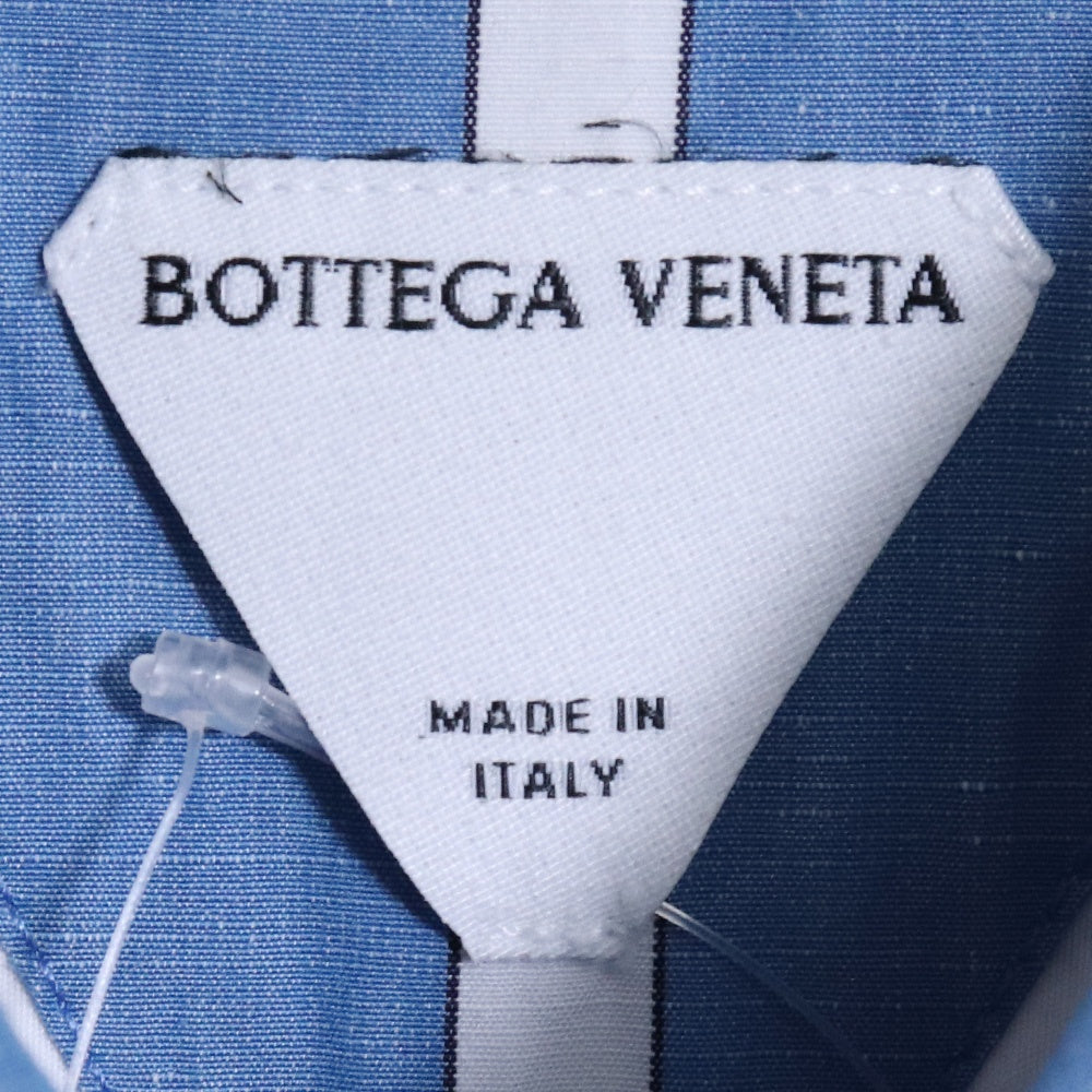 Bottega Veneta 23AW Blue Striped Panelled Shirt Size 46
