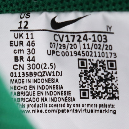 NIKE Air Force 1 Low White/Green Sneakers Size 30cm