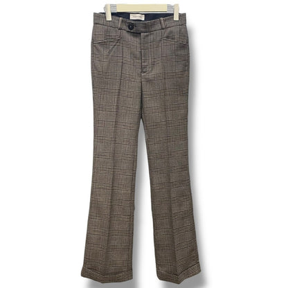 ERNEST W. BAKER CUFFED 70s Check Trousers Brown Size XS