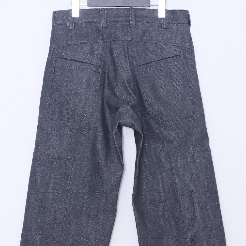 BLUE GRAY 25SS 10-Pocket Panel Washed Jeans Gray Size 44