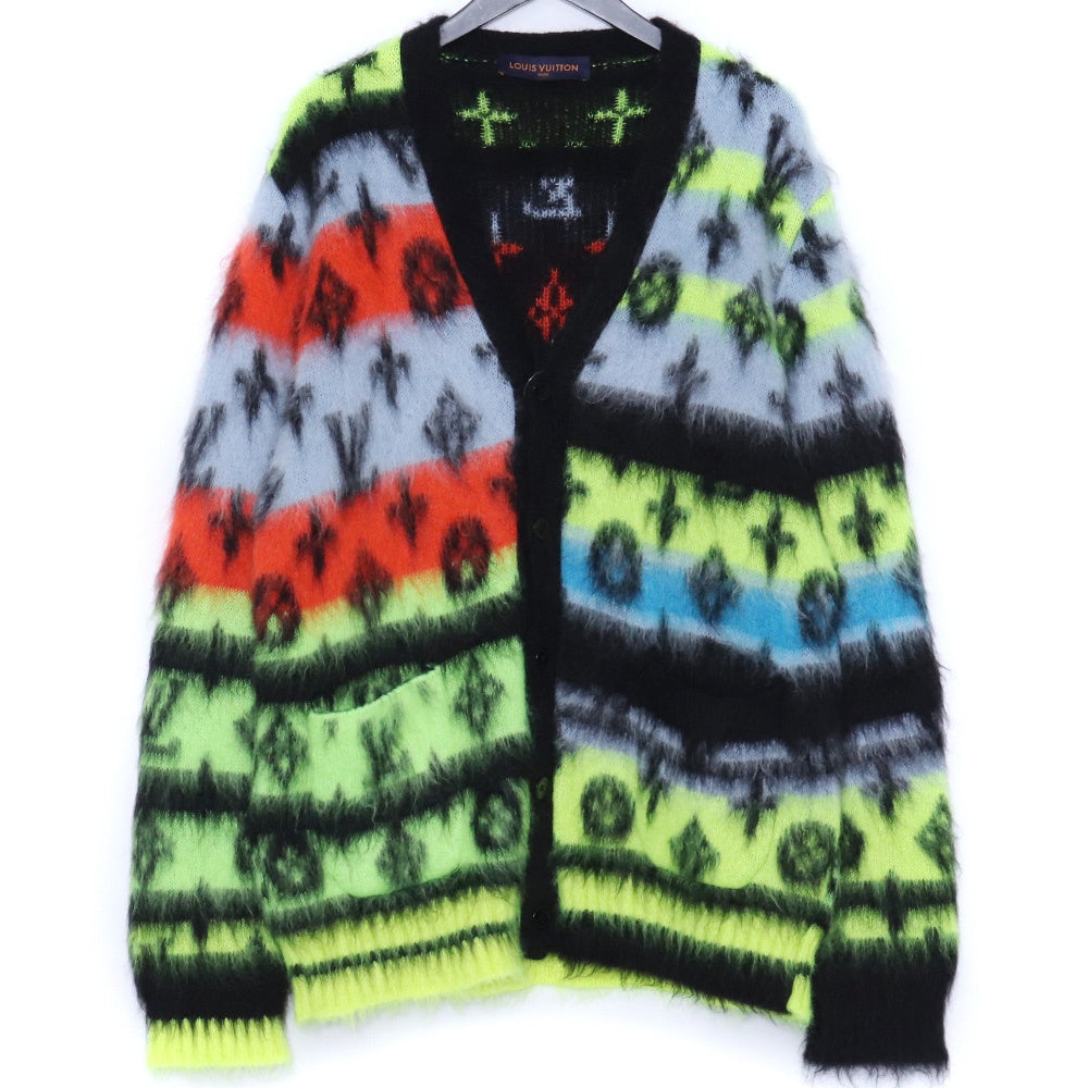LOUIS VUITTON 22AW Monogram Mohair Cardigan Multi Size L
