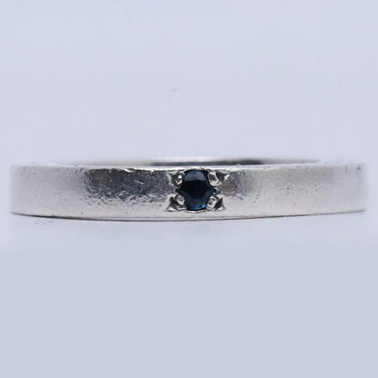 CHROME HEARTS 3mm Spacer Plain Sapphire Silver Ring Size ONE SIZE