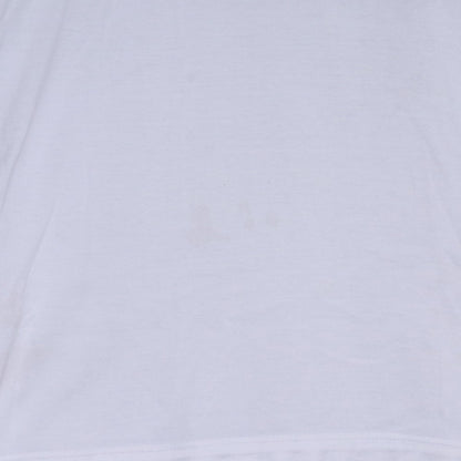 LOUIS VUITTON Circle Logo Cotton T-Shirt White Size L