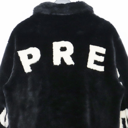 SUPREME 17SS Black Faux Fur Bomber Jacket Size S