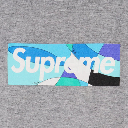 SUPREME 21SS Emilio Pucci Box Logo T-Shirt Gray Size L