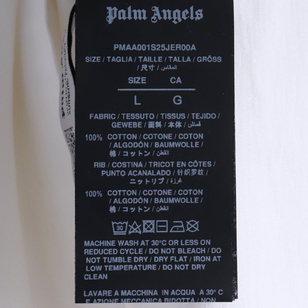 PALM ANGELS Crystal Pin-Up Crewneck T-Shirt White Size L