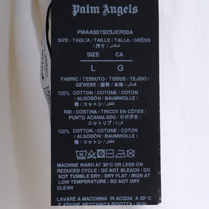 PALM ANGELS Crystal Pin-Up Crewneck T-Shirt White Size L