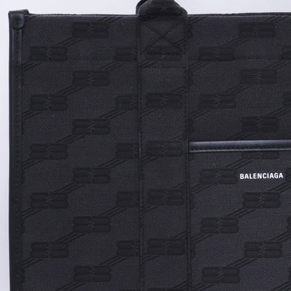BALENCIAGA BB Logo Hardware 2-Way Tote Bag Black Size F