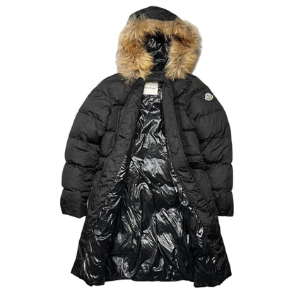 MONCLER MELINA Fur Hooded Long Down Coat Size 0