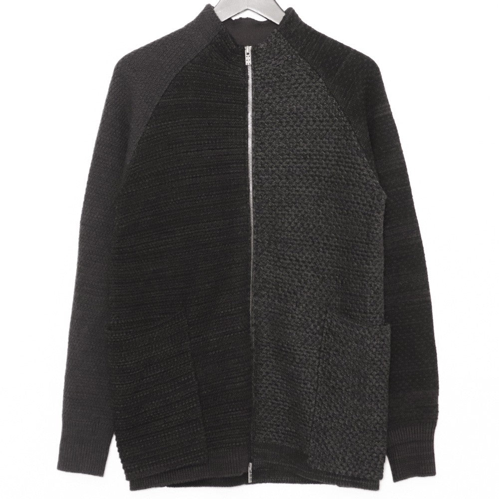 DEVOA Knit Cardigan Merino Wool Cotton Cashmere Black Size 1