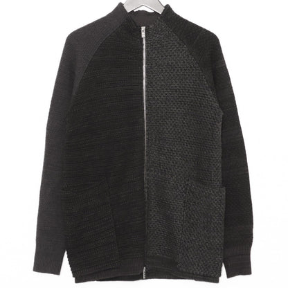 DEVOA Knit Cardigan Merino Wool Cotton Cashmere Black Size 1