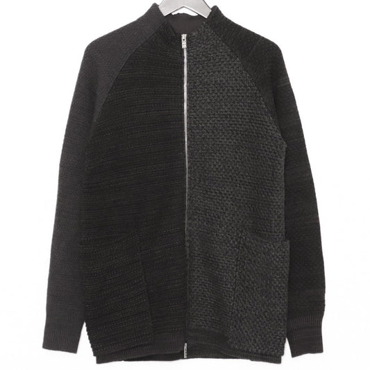 DEVOA Knit Cardigan Merino Wool Cotton Cashmere Black Size 1