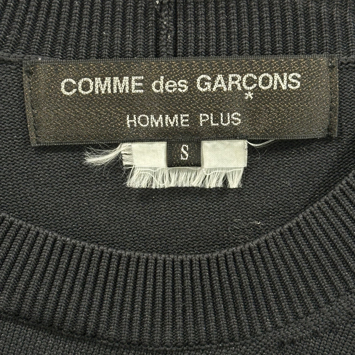 CDG HOMME PLUS 18AW Asymmetrical Hem Long Knit Black Size S
