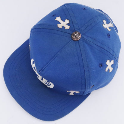 CHROME HEARTS CH Cross Patch Baseball Cap Blue Size F