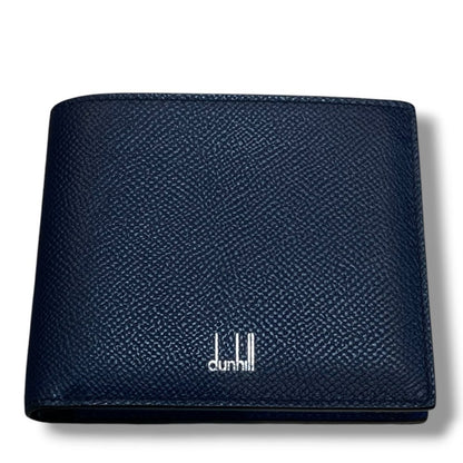 DUNHILL Cadogan Bi-Fold Wallet Navy Blue Size F