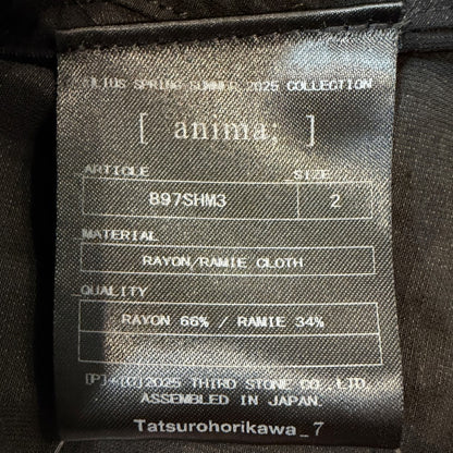 JULIUS 25SS Sleeveless Drop Shoulder Shirt Black Size 2