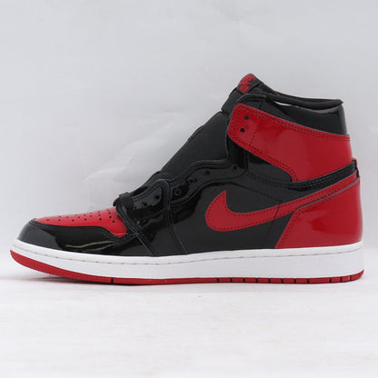 NIKE AIRJORDAN 1 High OG Patent Bred Sneakers Red Size 27cm