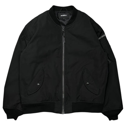 AVIREX Padded Oversized MA-1 Bomber Jacket Black Size L