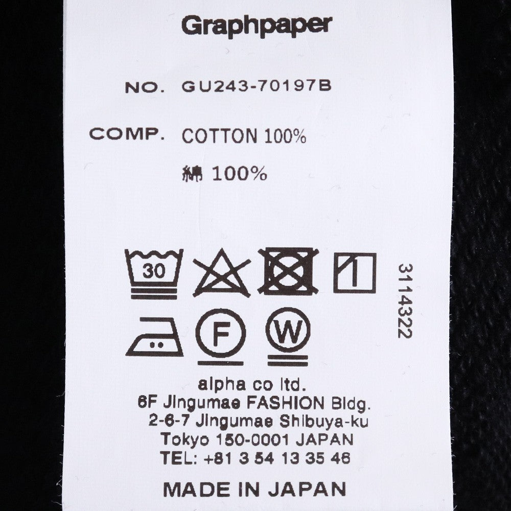 GRAPHPAPER 24AW Azuma Terry Sweatpants Black Pants Size 2