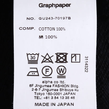 GRAPHPAPER 24AW Azuma Terry Sweatpants Black Pants Size 2