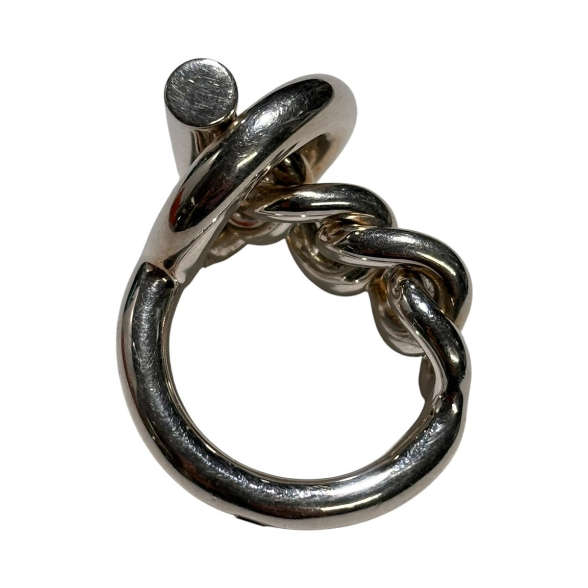 HERMES Echappe Croisette GM Silver925 Ring Size JP 10