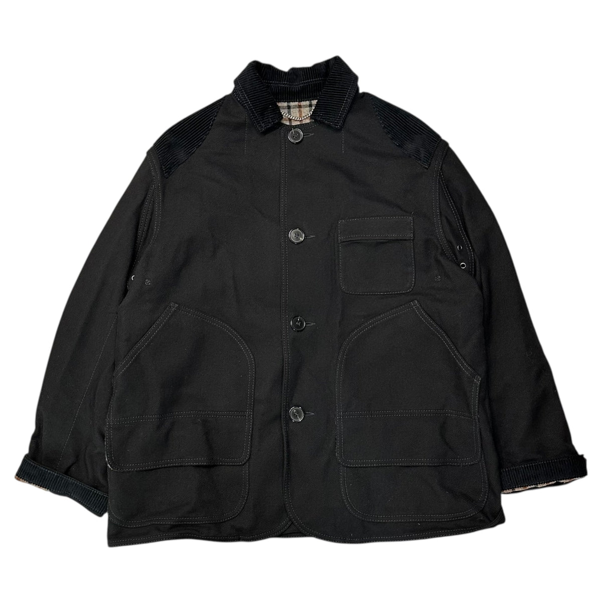 MAISON MARGIELA 24AW 4-Way Reversible Coat Black Size 36