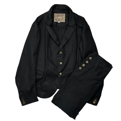 Nemeth 00s Cotton 3-Button Jacket Black Size M