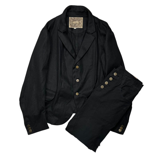 Nemeth 00s Cotton 3-Button Jacket Black Size M