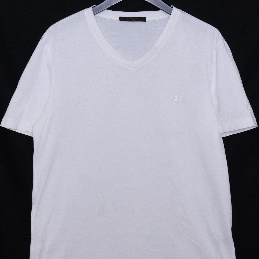 LOUIS VUITTON Circle Logo Cotton T-Shirt White Size L