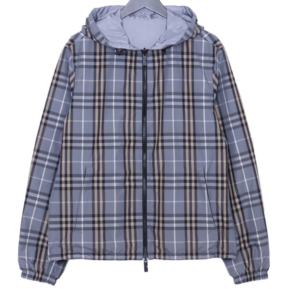 Burberry 26SS Reversible Check Hooded Jacket Gray Size XS