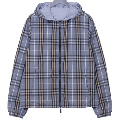 Burberry 26SS Reversible Check Hooded Jacket Gray Size XS