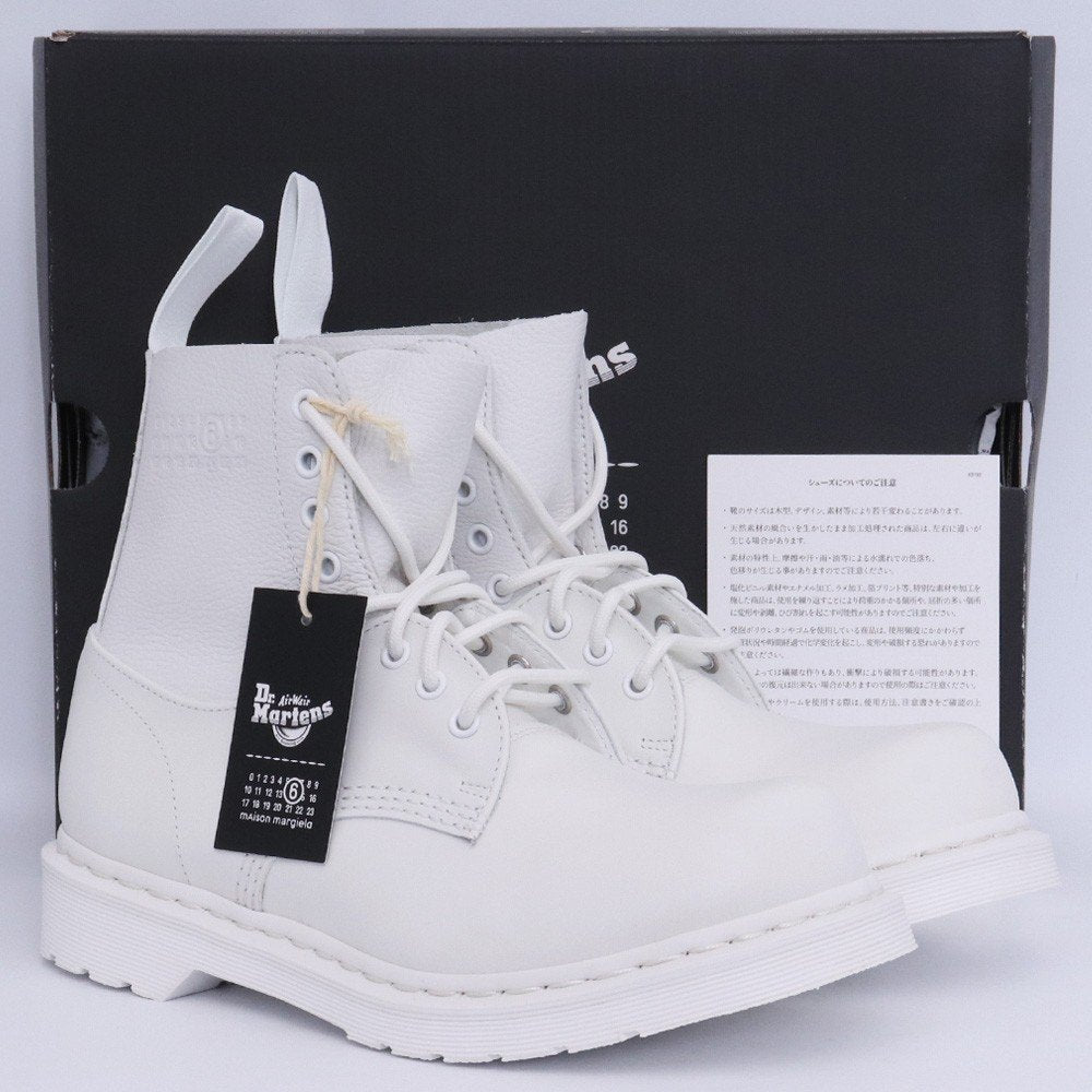 MM6 x Dr. Martens 1460 8-Eye Boots White Size 26cm