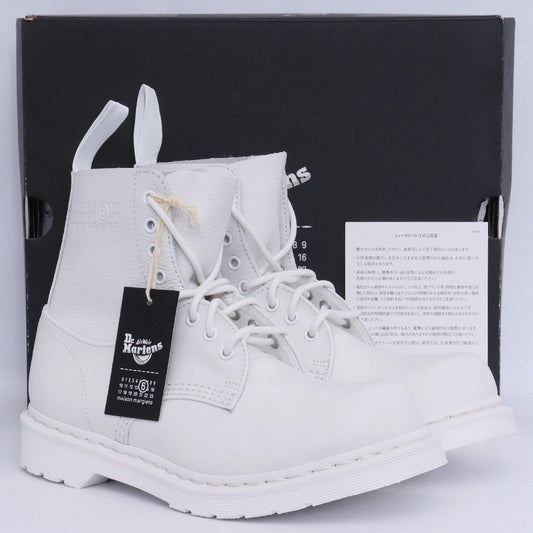 MM6 x Dr. Martens 1460 8-Eye Boots White Size 26cm