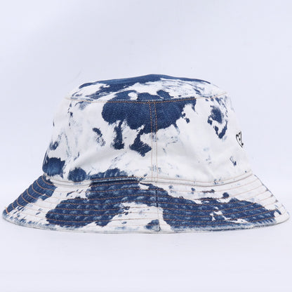 CELINE Tie-Dye Bleached Denim Bucket Hat Blue Size L
