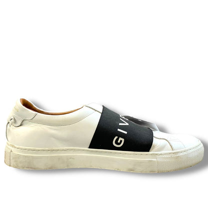 GIVENCHY Logo Band Slip-On Sneakers White Size EU 42