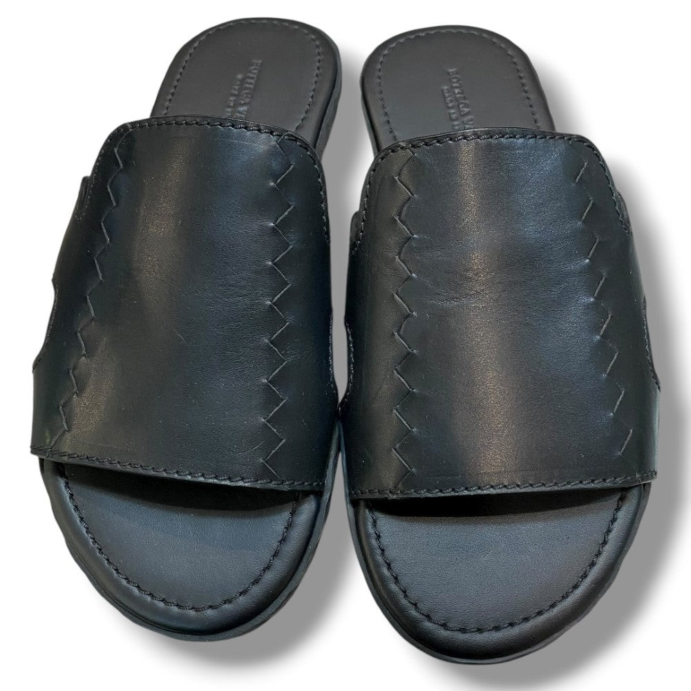 BOTTEGA VENETA Black Leather Sandals Black Size 39