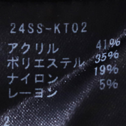 ALMOSTBLACK 24SS Fuji Jacquard Knit Blue Size 2