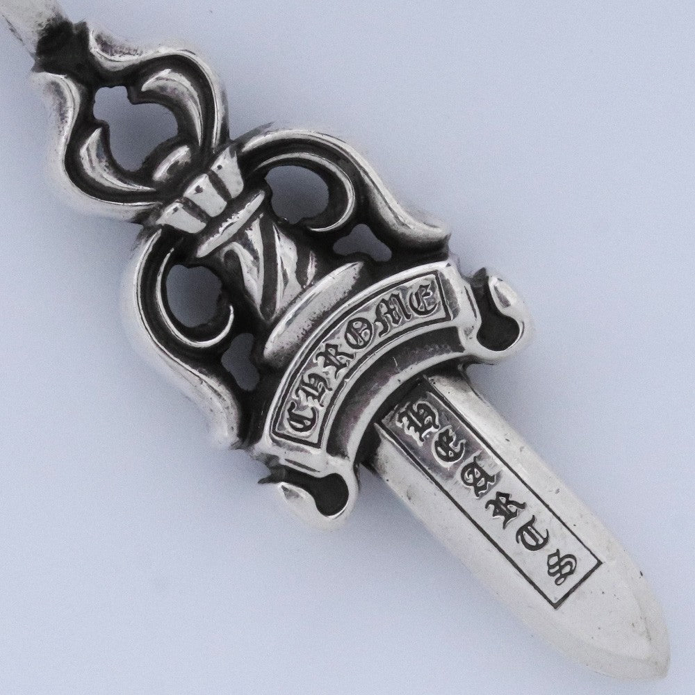 CHROME HEARTS Double Dagger Pendant Silver Size F