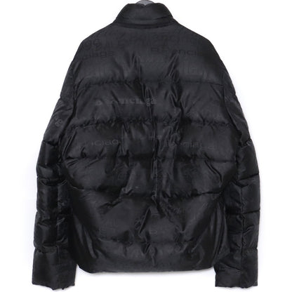 Balenciaga All-Over Logo Down Jacket Black Size 46