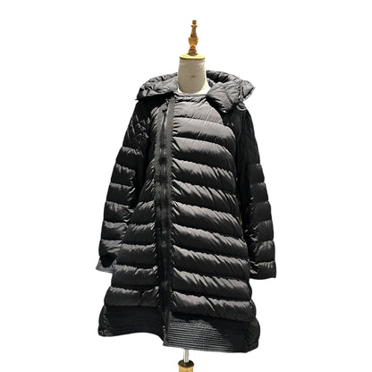 MONCLER GISELE Hooded Quilted Down Coat Size 2