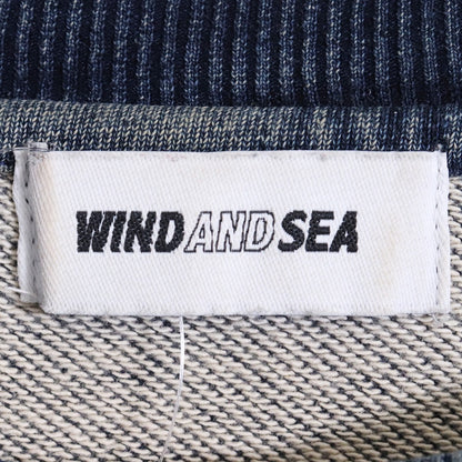 WIND AND SEA Indigo Crew Neck Logo T-Shirt Size L
