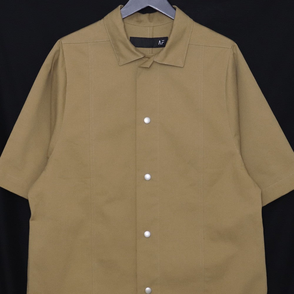 A.F ARTEFACT 25SS Twill Half Sleeve Shirt Beige Size 1